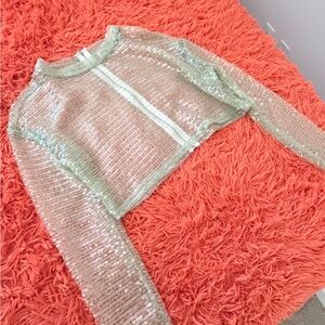 Superdown Glittering Sequin Top | Size S